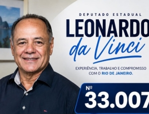 Leonardo da Vinci oficializa candidatura a deputado estadual pelo PMN e propõe um Rio mais justo, seguro e com oportunidades para todos
