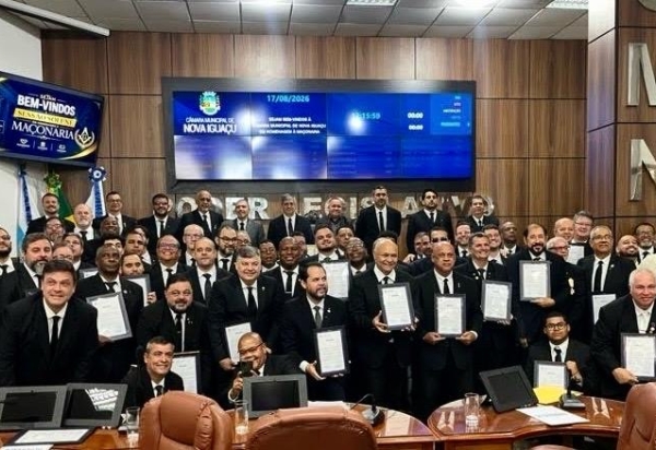 Maçonaria é homenageada em sessão solene na Câmara de Nova Iguaçu
