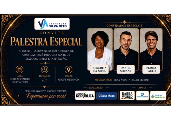 É HOJE ÀS 20 h no GOLF: Benedita, Soranz e Pedro Paulo: o Rio que pensa o próprio futuro em uma conversa aberta