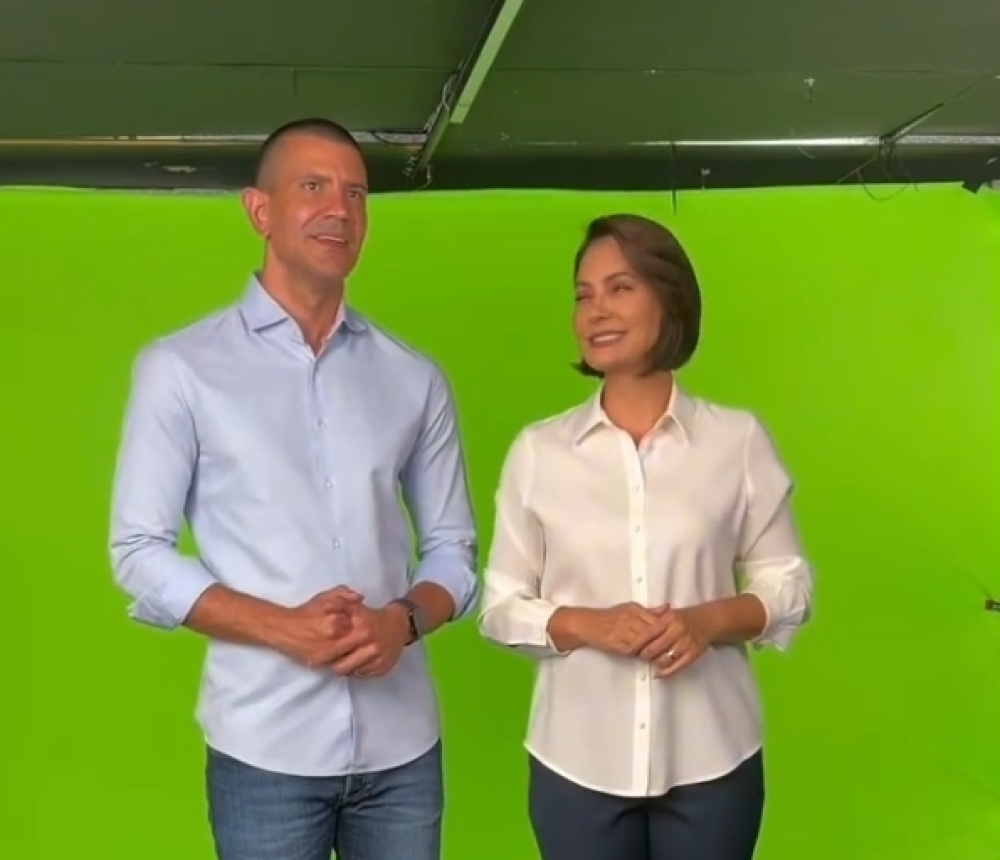 Política Rio Michelle Bolsonaro grava programa com Douglas Ruas e reforça campanha do PL no Rio