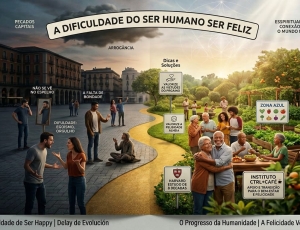 A DIFICULDADE DO SER HUMANO SER FELIZ