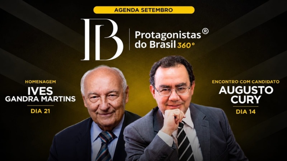 Protagonistas do Brasil promove encontro com Augusto Cury e prepara homenagem a Ives Gandra Martins