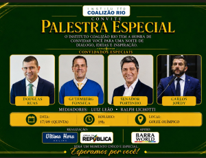 É HOJE: Barra da Tijuca e Recreio vira palco da virada do Bolsonarismo no estado, Chapa de Douglas Ruas, Portinho e Jordy participa de debate no reduto que elegeu Bolsonaro de lavada