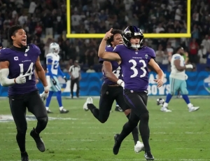 No último segundo, Baltimore Ravens batem Dallas Cowboys no Rio
