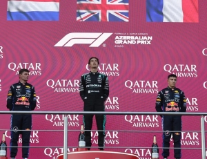 Fórmula 1: Russell supera Verstappen por 0.1s e vence GP do Azerbaijão