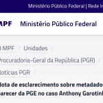 PGE explica por que metadados de advogado de Garotinho apareceu em parecer no TSE