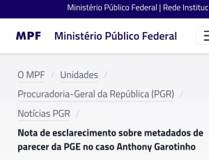 PGE explica por que metadados de advogado de Garotinho apareceu em parecer no TSE