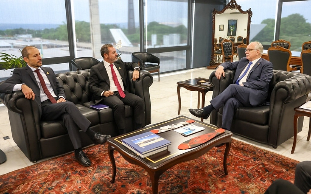 Presidente do STF, ministro Edson Fachin, recebe diretor-geral da Polícia Federal, Andrei Rodrigues