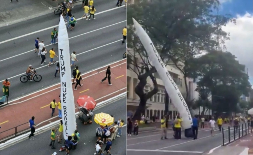 Campanha de Flávio Bolsonaro realiza manifestação na Paulista