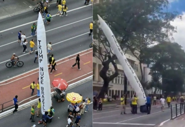 Campanha de Flávio Bolsonaro realiza manifestação na Paulista