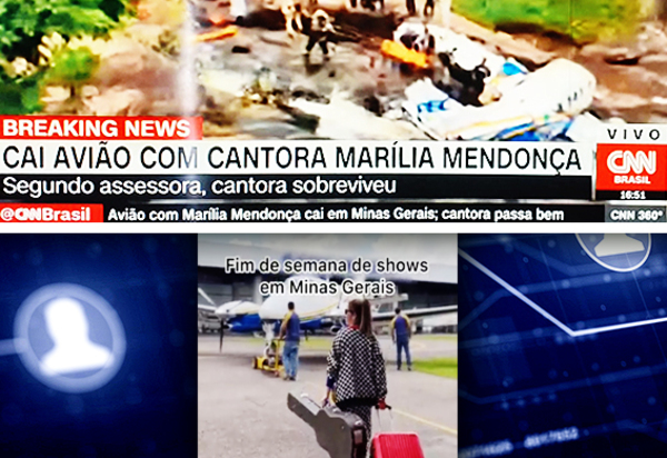 Avião com Marília Mendonça cai em MG, assessoria diz que cantora está bem
